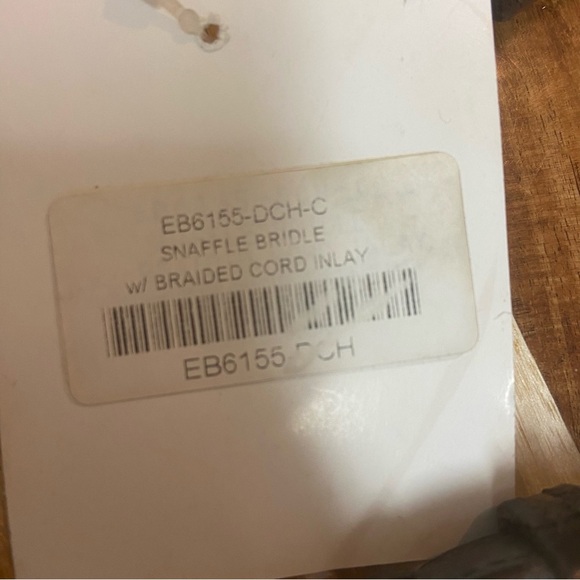 English Bridal Flash Noseband inlay Truly Canadian leather Stitched dark brown - Picture 7 of 7